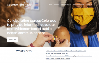 Colorado Talks Health Website Homepage