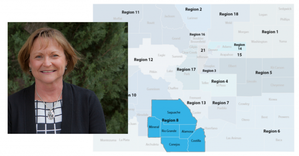 Colorado Regional Health Connector Map Region 8