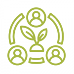 A green icon depicts community collaboration.